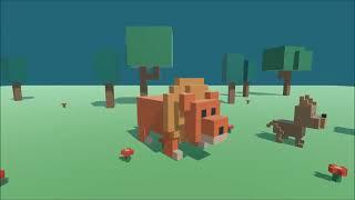 Voxel Animals - Unity animated asset