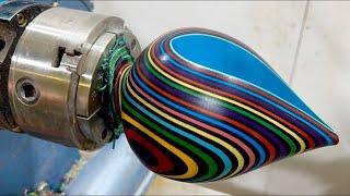 Woodturning The Rainbow Raindrop