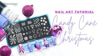  Easy Holiday Nail ArtCandy Cane Christmas Stamping Art Tutorial | Maniology LIVE!