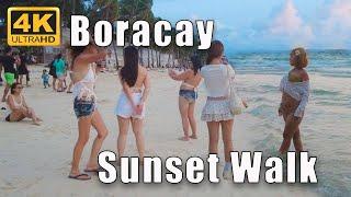 Boracay Sunset | Walking Tour 4K | White Beach | Malay, Aklan, Philippines | Julanders