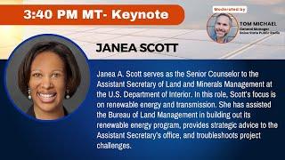 Keynote: Janea Scott, senior counselor to Assistant Secretary for Land and Mineral Management