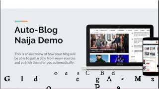 AutoBlog Naija - Get a Blog That Post Articles Automatically for You with Just Few Clicks