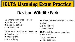 Davison Wildlife Park listening practice test 2024 with answers | IELTS Real Exam Listening Test