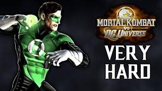 Mortal Kombat Vs. DC Universe - Green Lantern Arcade Mode (VERY HARD) NO MATCHES LOST