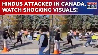 2 Hindu Temples Attacked In Canada By Pro-K terrorists, Shocking Visuals Of Devotees Under Attack!