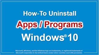 How to Uninstall Apps in Windows 10