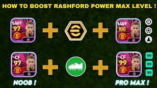 HOW TO BOOST FREE RASHFORD POWER MAX LEVEL || EFOOTBALL 2024 MOBILE