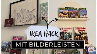 IKEA HACKS Wanddeko | Bücherregal aus MÅLERÅS Bilderleisten | Regale gerade aufhängen mit Bosch