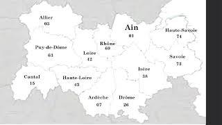 Géographie: la région Auvergne Rhône Alpes