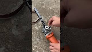 Belt Sander Bracket Angle Grinder Modified Sand Belt #tool #tools #diy #wood #Dynasty