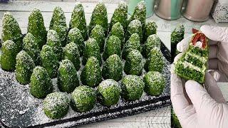 Surprise your guests! "Christmas TREE" pastrys! Without dyes! Very tasty, fast, simple!