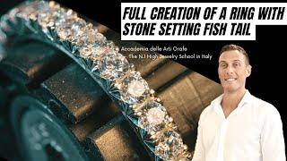 Creation of a ring with stone setting Fish Tail - Creazione di un anello con Incastonatura Fish Tail