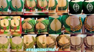 New Green Color Blouse Design |Green Blouse Back Neck Design | Green Silk Blouse Back |#fashionstyle