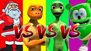 WRONG COLOR DAME TU COSITA vs Bad Santa vs Gummy Bear vs Patila Alien Green Chombo DANCE CHALLENGE