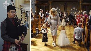 Wedding ceremony bagpipes (Highland cathedral/Scotland the brave)