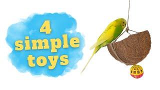 4 Simple DIY Budgie Toys 🪀