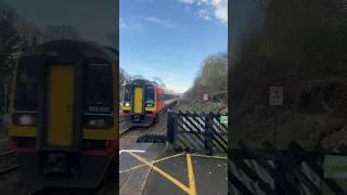 Class 158813 leads the way At Dronfield on a Norwich/Liverpool service 29/11/24