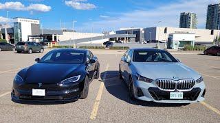 2025 BMW i5 xdrive 40 vs Tesla Model S Long Range vs Mercedes EQE 350 4matic