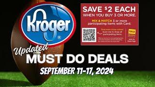 *MORE DEALS* Kroger UPDATED Must DO Deals for 9/11-9/17 | BOGO Deals, Mega, & MORE