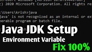 Java JDK Setup PC Environment Variable java not recognized in cmd issues fix 2024 Updated JDK #jdk