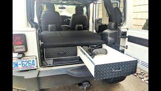 Jeep Camper Conversion - Sleeping-Storage-Water