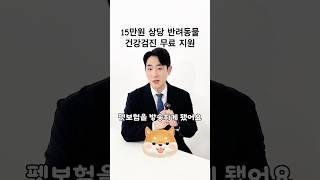 15만원 상당 반려동물 건강검진 무료지원