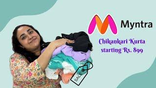 Plus size Kurti haul | plus size chikankari kurta from Myntra under Rs. 2000 | Spriha Sanjay