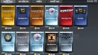 INJUSTICE BOOSTER PACK GLITCH - MOST WANTED PACK FOR 8,000?? - w/ GlitchGuru