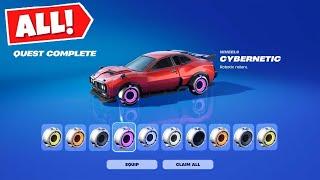 How to Unlock All Cybernetic Wheels Color Variants (FULL GUIDE) | Fortnite Rocket Racing