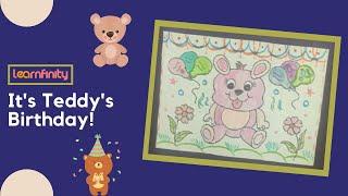 Drawing of Teddy's Birthday | Drawing activity for kids | Learnfinity