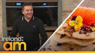Vegan Roasted Pistachio and Peach Pancakes | Paul Knapp