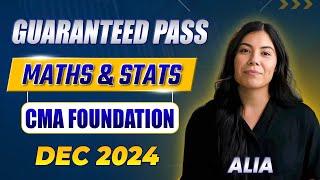 Guaranteed Pass Maths & Stats CMA Foundation June 25 | How to Clear CMA Foundation Maths & Stats