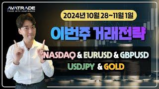 FX마진거래 외환거래 2024년 10월 28일 주간 AvaTrade 의 추천 거래전략!