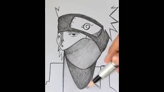 Kakashi Hatake drawing #animearttutorial #drawing #art #anime #sketch #satifingart #fyp