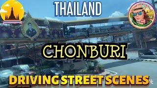 AMAZING THAILAND CHONBURI -Driving Street Scenes.