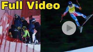 Cyprien Sarrazin Crashes Heavily in Downhill Training in Bormio Cyprien Sarrazin Crash