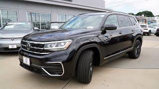 2021 Volkswagen Atlas SE R Line W/ Technology Deep Black Pearl | Video Tour with Shawn