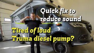 Easy solution to reduce sound from Truma diesel pump in my Hymer ML-T CrossOver