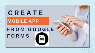 Create Mobile App Using Google Forms and AppSheet | Order App