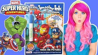 Coloring Marvel Super Hero JUMBO Imagine Ink Coloring Book | Marvel Super Heroes Ink Activity Book