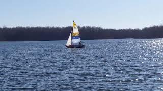 Solo Sailing an Ozarks Lake, 12-10-20, 72 Degrees