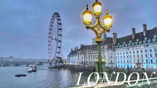 London City Tour West End Shower Rain | Walking The Streets of Central London - October 2021[4K HDR]