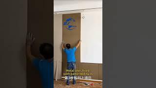 How to install wpc wood veneer wall panel for interior decoration #wallpanels