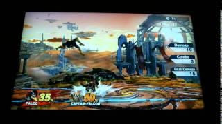 Falco vs Captain Falcon combo (Smash for Wii U patch 1.0.8)