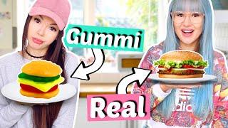 Gummy Food vs. Real Food  Challenge | ViktoriaSarina