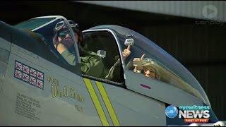 Qld journalist Kristina Costalos goes for a ride in a P51 Mustang ahead of Brisbane Valley airshow