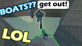 I RAIDED HIS COMPOUND and STOLE HIS GUNS + My OPINIONS on BOATS on TRIDENT SURVIVAL V4 [ROBLOX RUST]