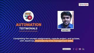 Arvind S  | Automation Testing Course Review