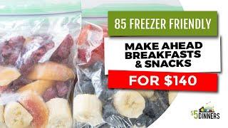 85 Freezer Friendly, Make Ahead Breakfasts & Snacks for $140