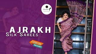 Ajrakh Silk Sarees | Batik Print Sarees | COD Available | Sanchita